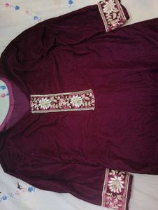 Elegant Velvet Kurta
