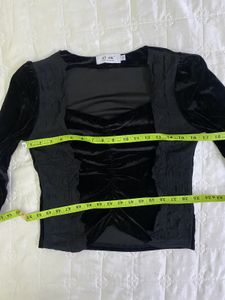Elegant Black Velvet Top bust 32-34