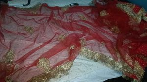 3 red suhagan chunri