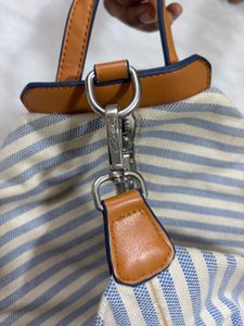 Imported Striped Backpack