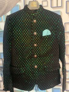 Sparkling Black Bandhgala Jacket
