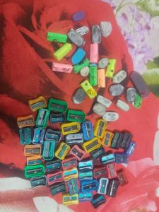Rubber and sharpener are in very good condition,