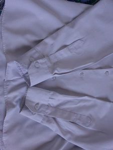 White Mandarin Collar Shirt