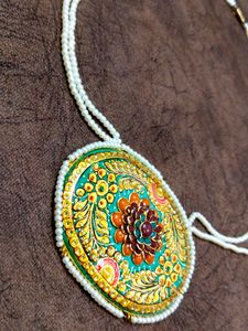 LONG PEARL SET WITH MEENAKARI WORK