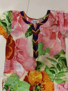 Floral Print Tunic Top