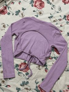 Backless Lavender Top