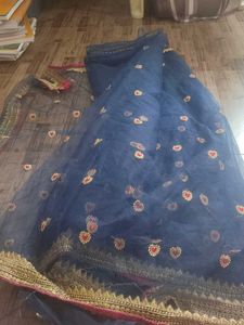 Navy Blue Colour Net Saree