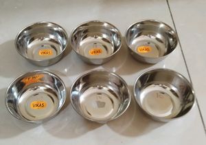 New Unused Stainless Steel Katoris 6 Pieces