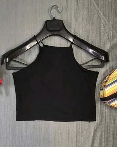 Black Halter Neck Top