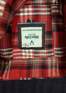 Allen Solly Red Checked Shirt
