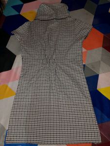 Women&#39;s Black And White Staight Midi Dress