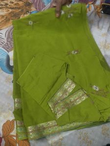 Beautiful Green Embroidered Ethnic Skirt