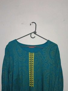 Teal Tunic with Embroidered Detail