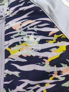 Adidas Originals Kids Purple &amp; White Tiger Print