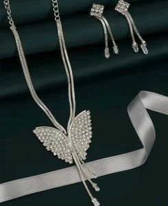 Butterfly Pendant Necklace &amp; Earring Set
