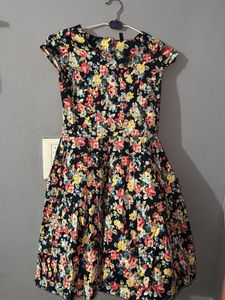 Floral Flare Pleated Dress