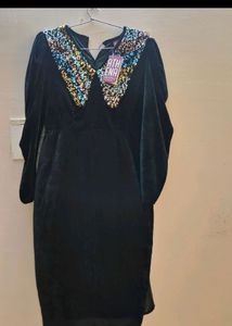 Athena Brand Sequin Velvet Dress