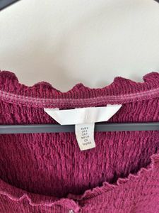 Burgundy Textured Top