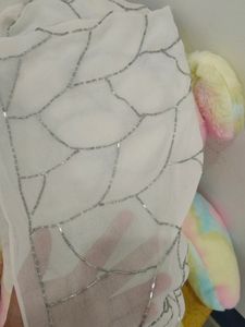 White Glass Beads Work Stole