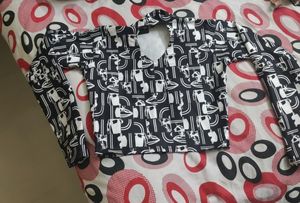 Black And white Crop Top