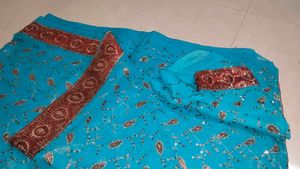 Elegant Blue Saree