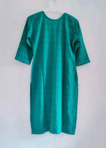 Sea Green Chikan Embroidery Kurta