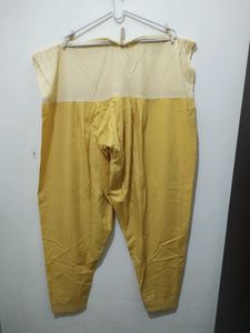 Embroidered Yellow Kurta And Pajama set