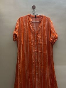 Striped Orange Dress