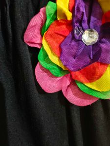 Black Sleeveless Top w/ Flower