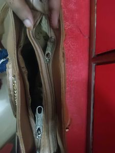 Elettivo Tan Top Handle Bag with Charm