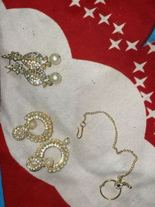 Elegant Gold & Pearl Jewelry Set
