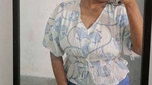 Floral Print Peplum Top