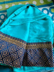 So Beautiful Broad Border Saree Pico Done