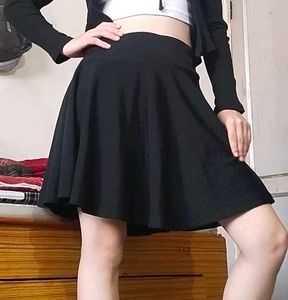 Black Skirt With Attached Underpants