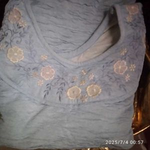 Floral Embroidery Nighty