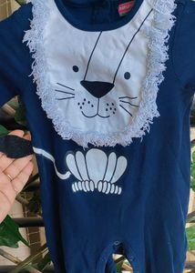 Baby Lion Blue Onesie
