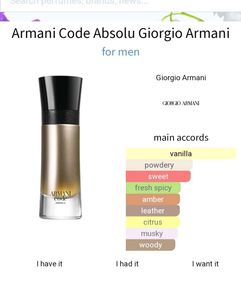Armani Code Absolu 🖤