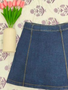 Denim A-Line Skirt