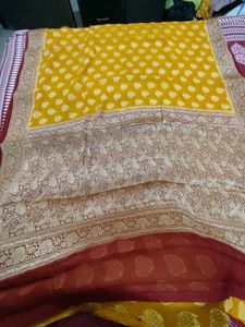 kaddi gourgite Yellow Banarasi Saree