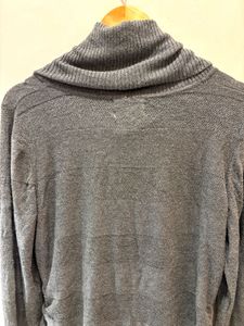 Grey Over Size Cowl Neck Pullover