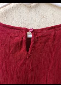 Red Bell Sleeve Top