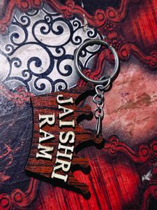 Jai Shri Ram Wooden Keychain
