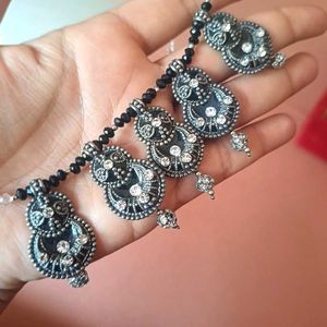Elegant oxidised choker Necklace