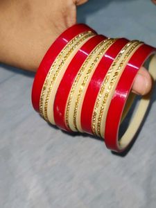 Red &amp; Gold Bangle Set