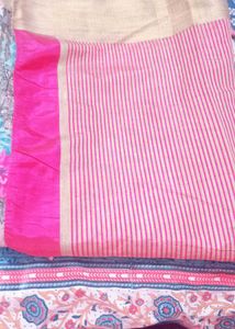 Floral Print Silk Saree