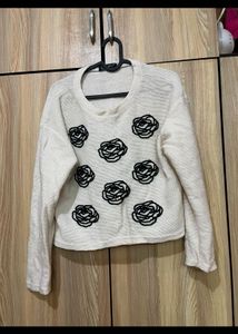 Off White Woolen Sweater