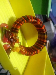 Vintage Beaded Charm Bracelet