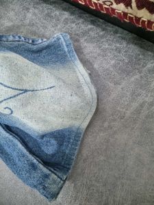 Thrifted low waist Floral Denim Jeans