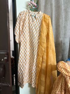 Mustard Printed Salwar Kameez