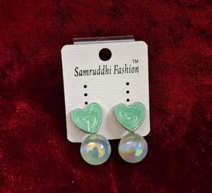 Heart Pearl Drop Earrings